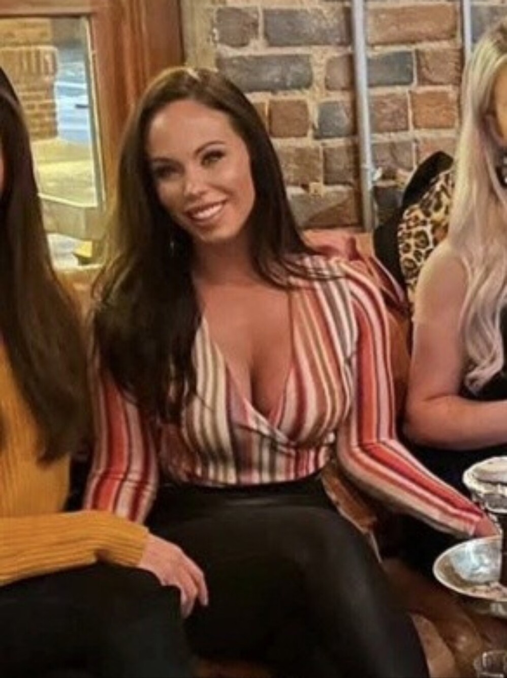Fashion Nova Multi-Striped Wrap Crop Top